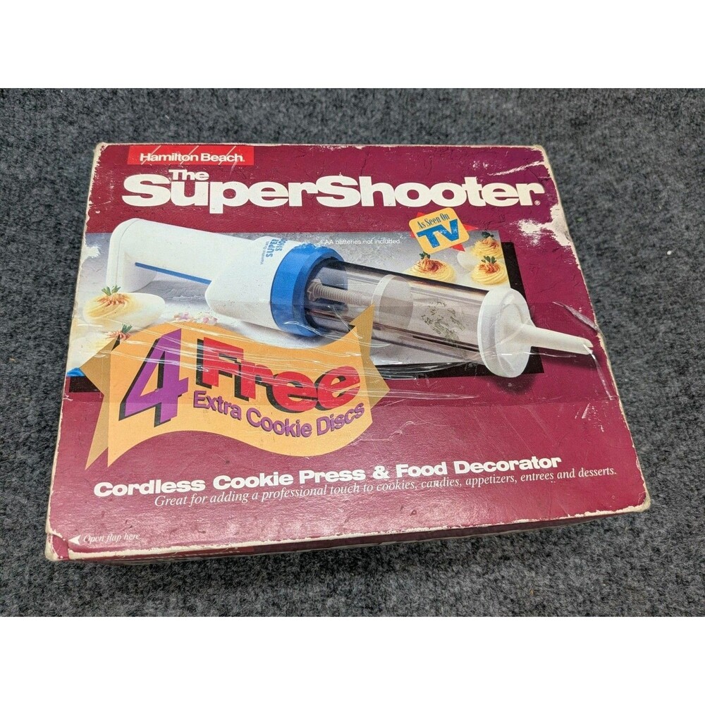 Hamilton Beach Super Shooter 80040 Cookie Press Food Decorator Complete Box...